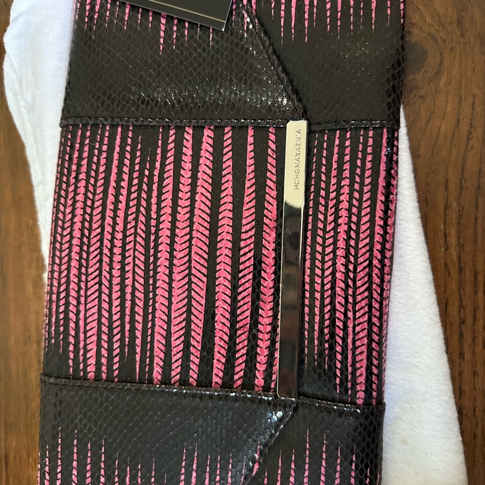 BCBGMaxAzria Pink and Black Clutch